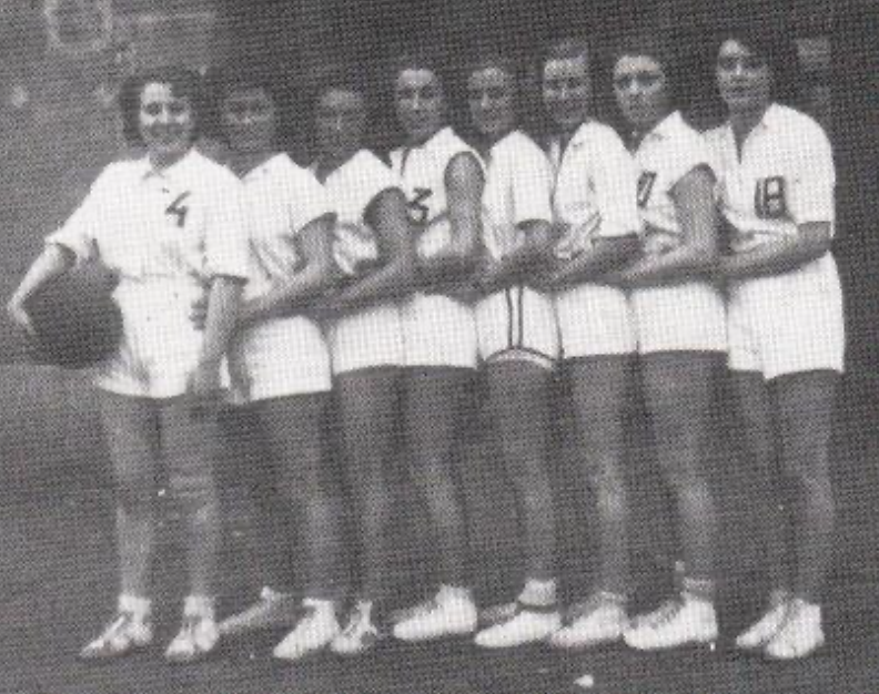 L'équipe féminine de basket de La Vaillante en 1948